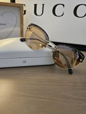 NEW - Swarovski Crystal Mirror Cat Eye Sunglasses